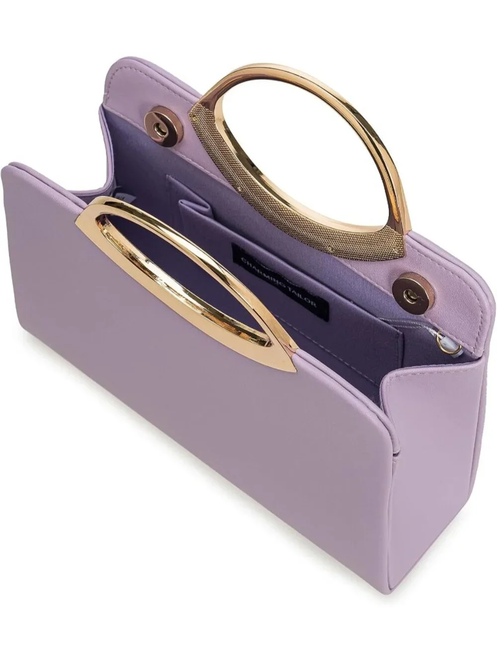 👜Women's Lavender Small Dressy Handbag Evening Bag Circle Handle Elegant Purse